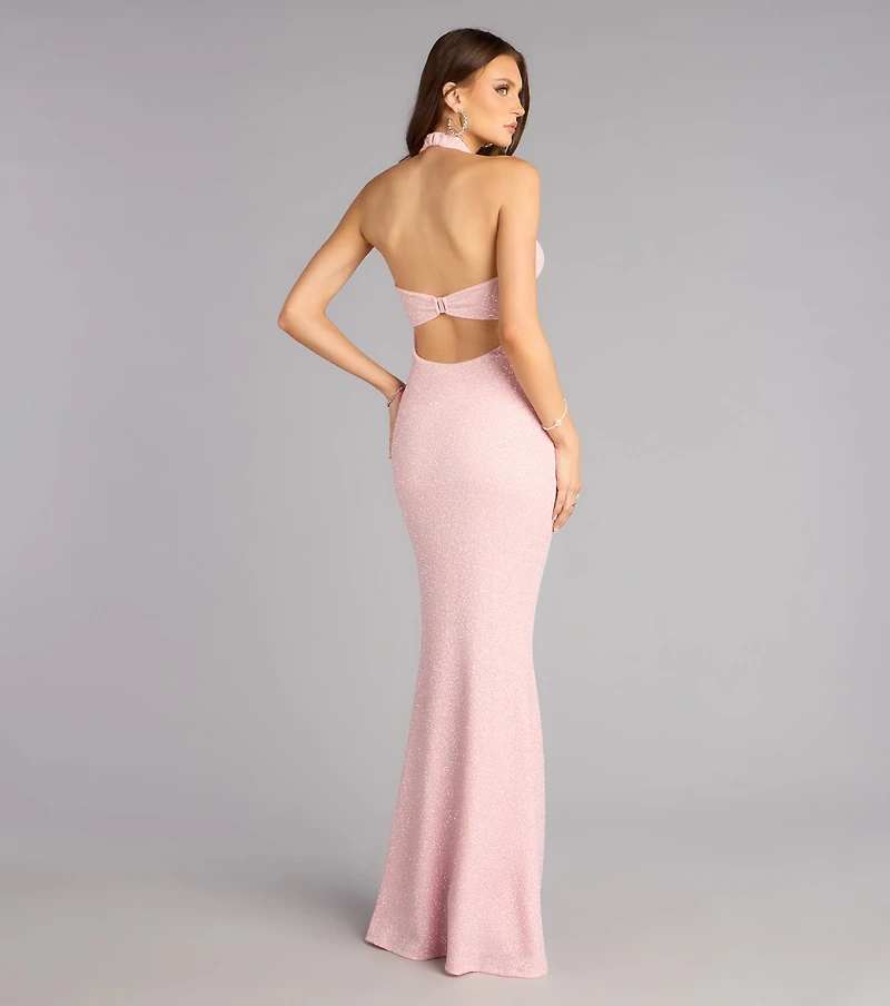 Cleo Glitter Knit Mermaid Formal Dress