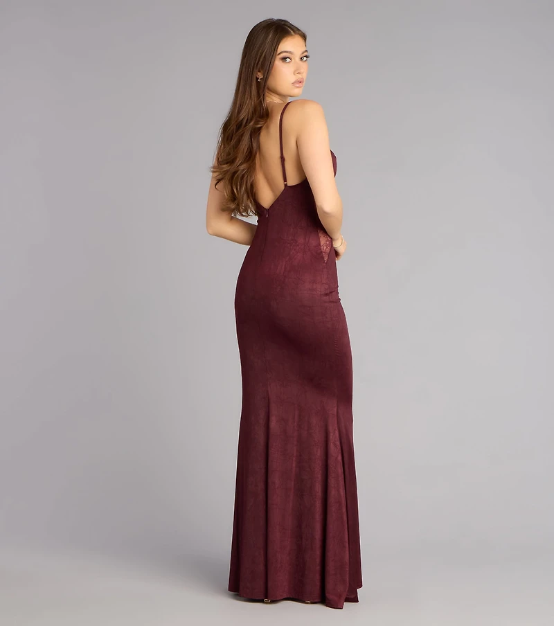 Alyce Side Lace Mermaid Formal Dress