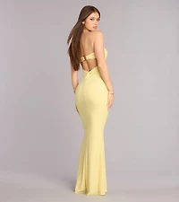 Alaina Glitter Knit Mermaid Dress