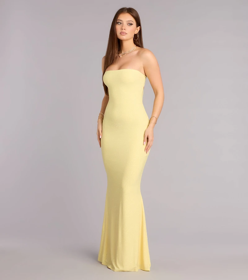 Alaina Glitter Knit Mermaid Dress