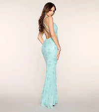 Valencia Floral Beaded Formal Dress