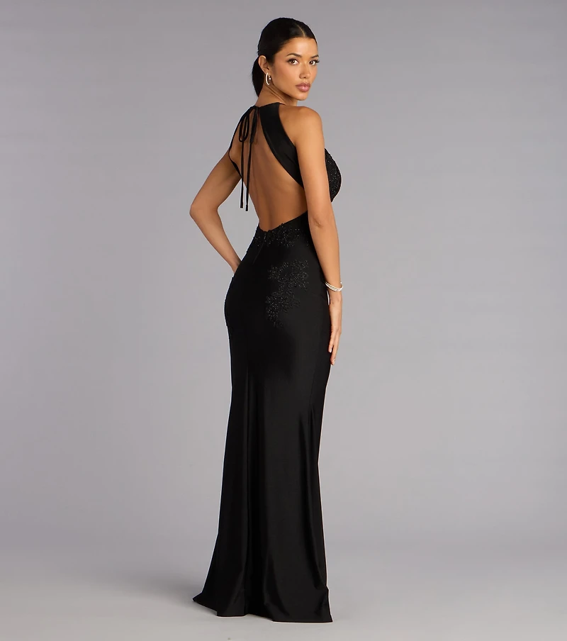 Blanca Open Back Mermaid Formal Dress