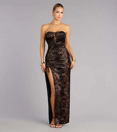 Kassandra Lace-Up Formal Dress