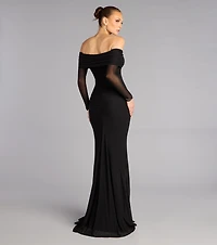 Cara Mesh Off-Shoulder Mermaid Formal Dress