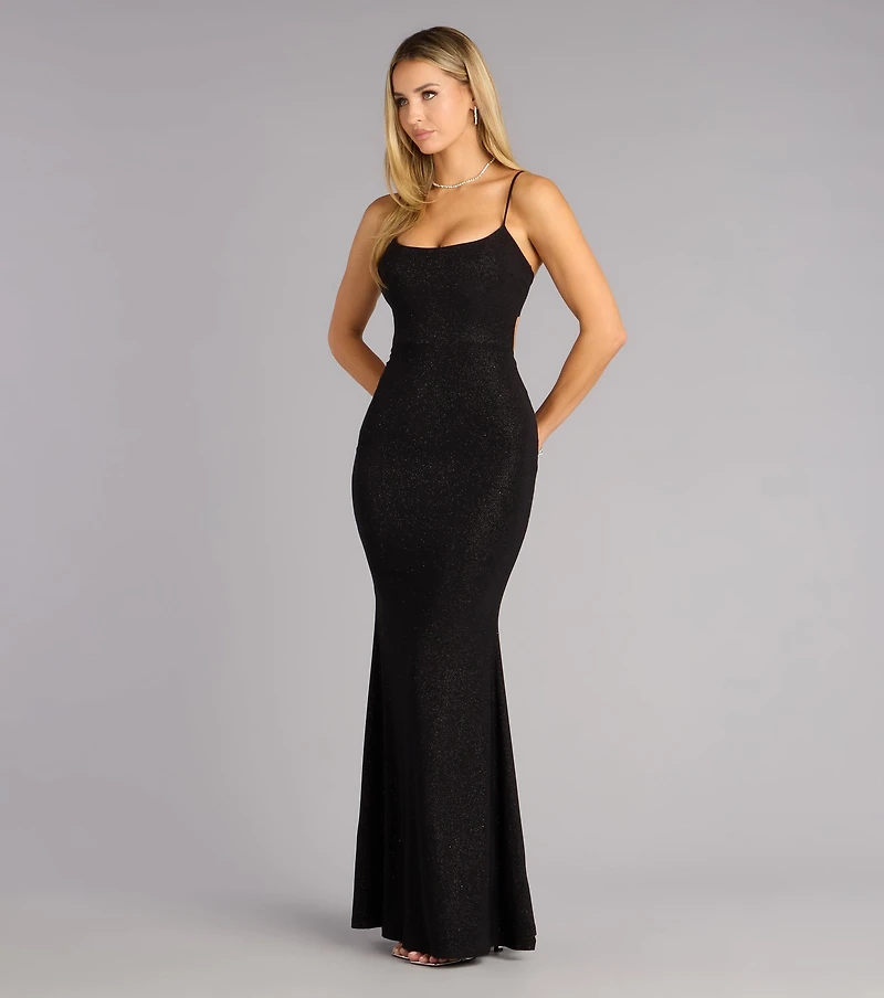 Aubree Glitter Mermaid Formal Dress