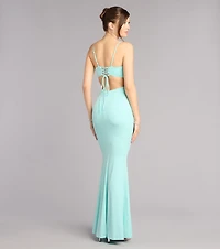 Aubree Glitter Mermaid Formal Dress