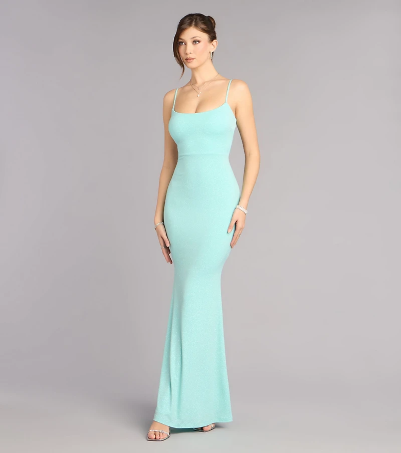 Aubree Glitter Mermaid Formal Dress