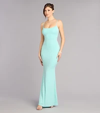 Aubree Glitter Mermaid Formal Dress