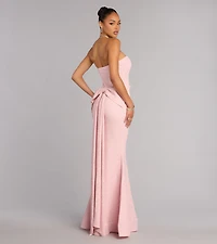 Georgie Glitter Bow Mermaid Formal Dress