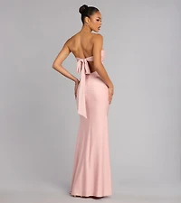 Monae Tie-Back Mermaid Formal Dress
