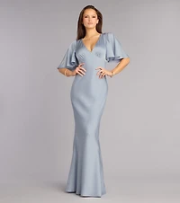 Viana Satin Open Back Formal Dress