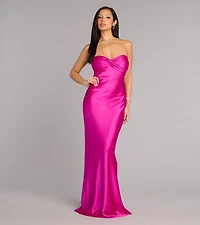 Priya Satin Tie Back Formal Dress