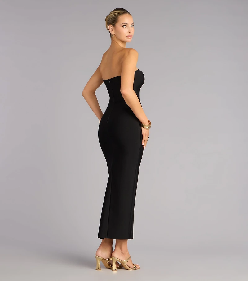 Kendra O-Ring Cutout Bandage Formal Dress