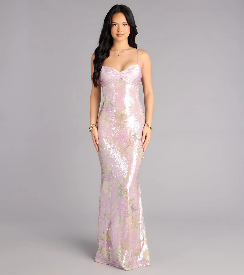 Murielle Sequin Mermaid Formal Dress