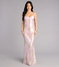 Murielle Sequin Mermaid Formal Dress