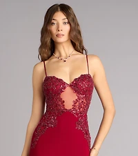 Dakota Lace Applique Mermaid Formal Dress