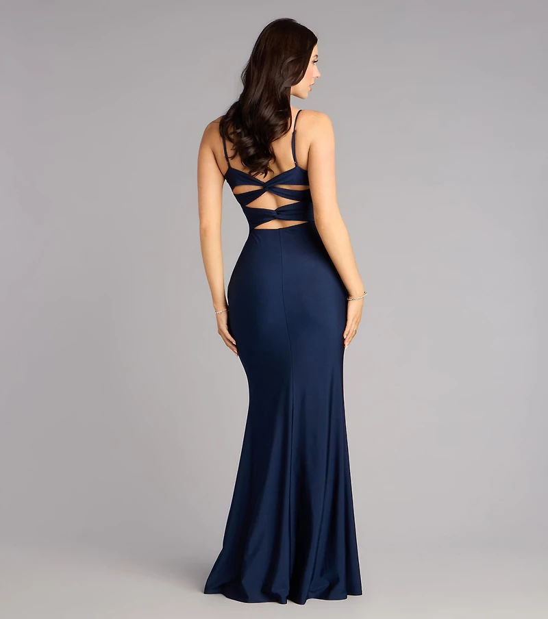 Scarlet Strappy Back Mermaid Formal Dress