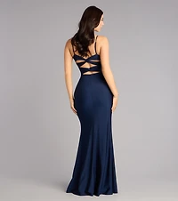 Scarlet Strappy Back Mermaid Formal Dress
