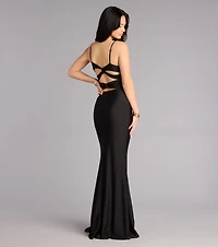 Scarlet Strappy Back Mermaid Formal Dress