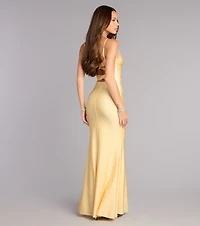 Scarlet Strappy Back Mermaid Formal Dress