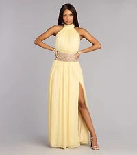 Monica Chiffon Embellished Formal Dress