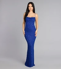 Meara Beaded Sequin Mermaid Formal Dress