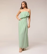 Mildred Chiffon Strapless Formal Dress