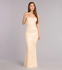 Sera Formal Sequin Beaded Mermaid Dress