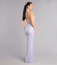 Sera Formal Sequin Beaded Mermaid Dress