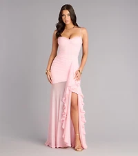 Sherrie Mesh Slit Mermaid Formal Dress