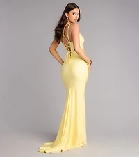 Amelia Lace-Up Mermaid Formal Dress
