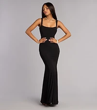 Sheila Glitter Lace-Up Formal Dress