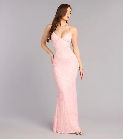 Clementine Sequin Bead Formal Dress