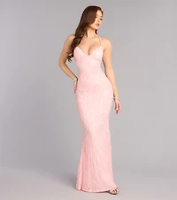 Clementine Sequin Bead Formal Dress