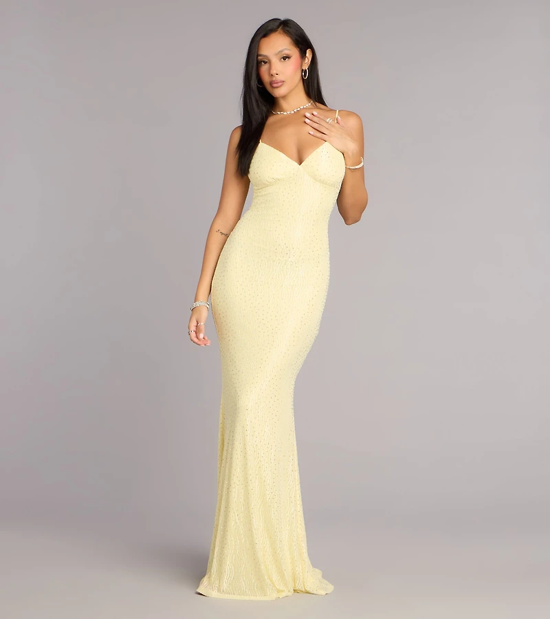 Raya Rhinestone Mermaid Formal Dress