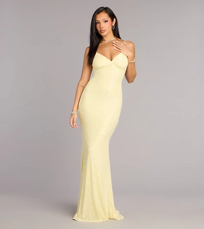 Raya Rhinestone Mermaid Formal Dress