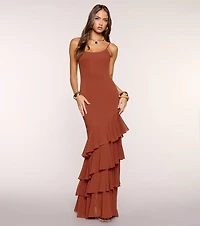 Marisol Chiffon Ruffle Formal Dress
