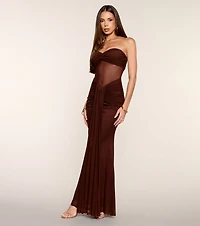 Sloane Mesh Mermaid Formal Dress