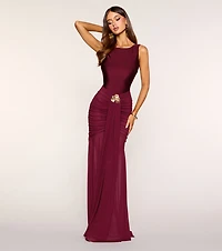 Myra Mesh Open Back Formal Dress