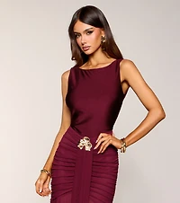 Myra Mesh Open Back Formal Dress