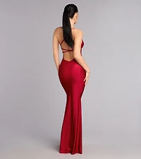 Hannah V-Neck Strappy Formal Dress