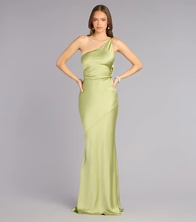 Brynlee Satin Open Back Formal Dress