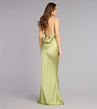 Brynlee Satin Open Back Formal Dress