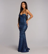 Josephine Glitter Mermaid Formal Dress