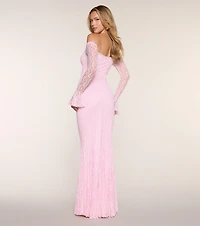 Elle Lace Off-The-Shoulder Formal Dress