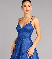 Soraya Glitter A-Line Formal Dress
