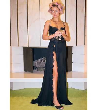 May Chiffon Lace Bustier Mermaid Formal Dress