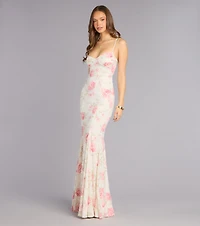 Preston Floral Lace Mermaid Formal Dress
