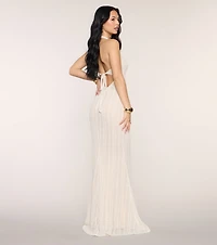 Melissa Crochet Floral Formal Dress