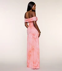 McKenzie Floral Slit A-Line Formal Dress